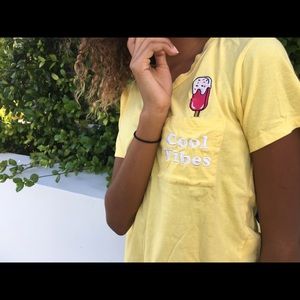 Yellow Shirt with Pocket Design